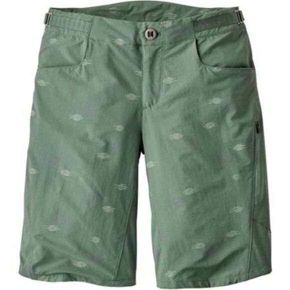 Patagonia Sage Green Western Print Dirt Craft Bike Shorts Women's Size 6 - Picture 1 of 14